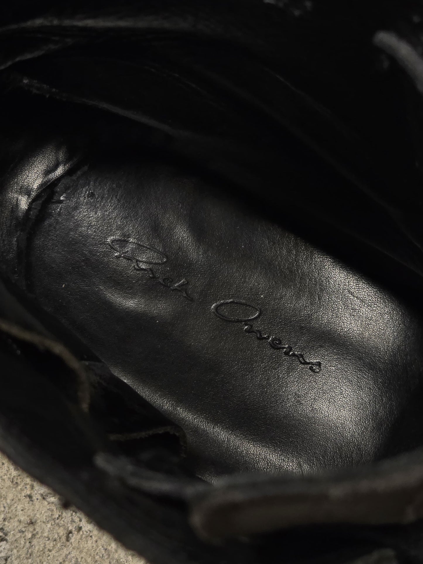 Rick Owens AW12 “MOUNTAIN” Reverse Cow Leather High Top Ramones Sneakers