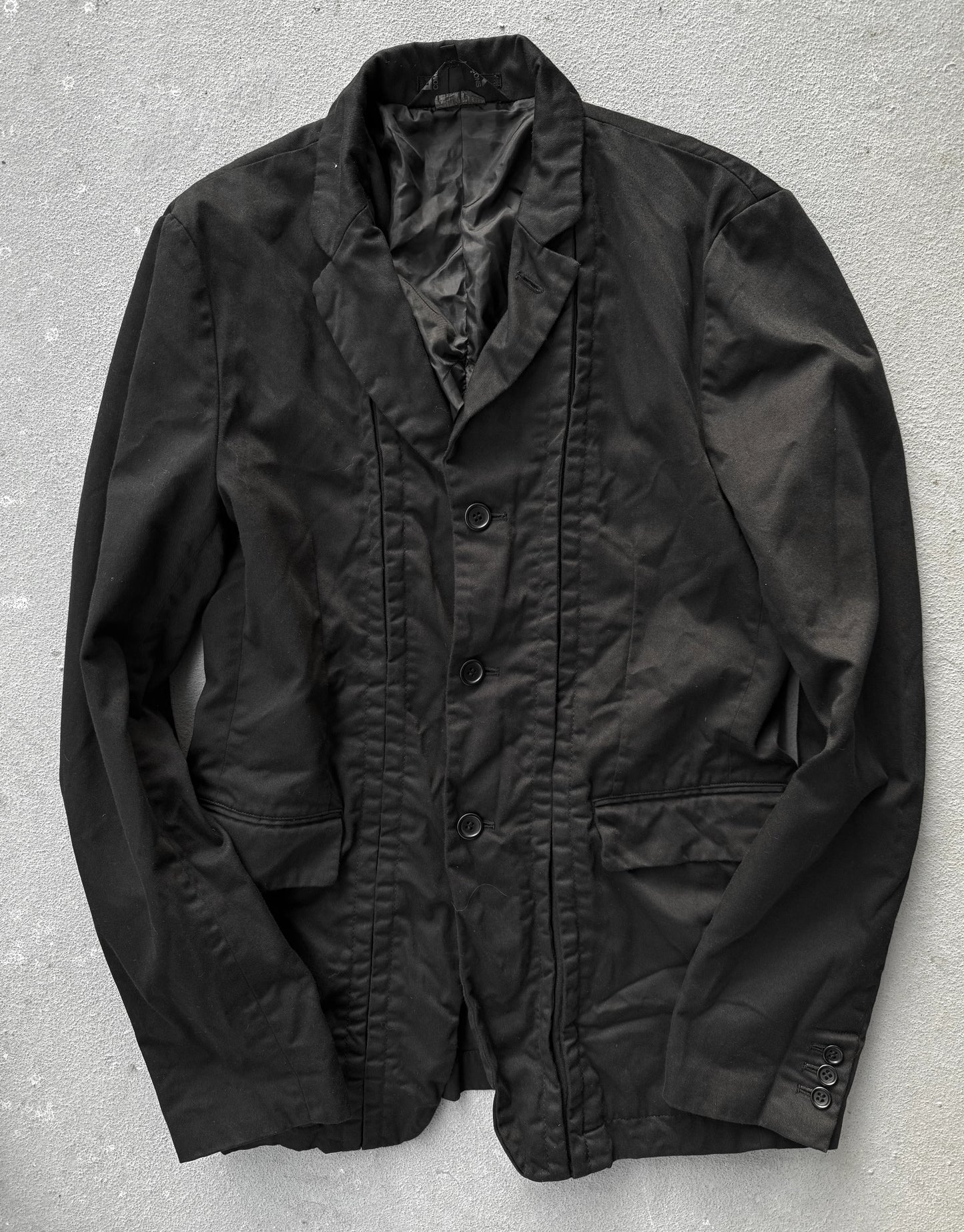 Black jacket on a gray background