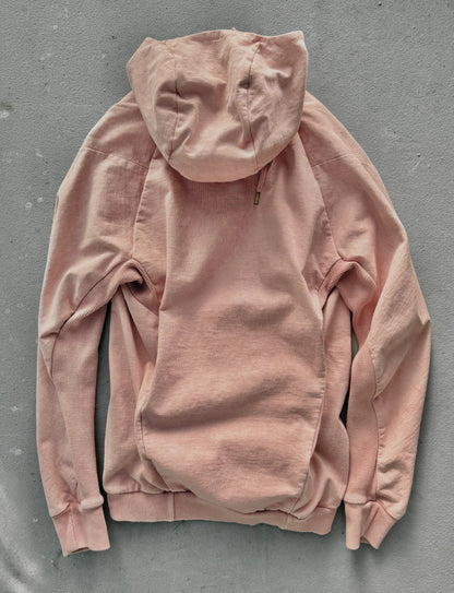 Pink hoodie on a gray background