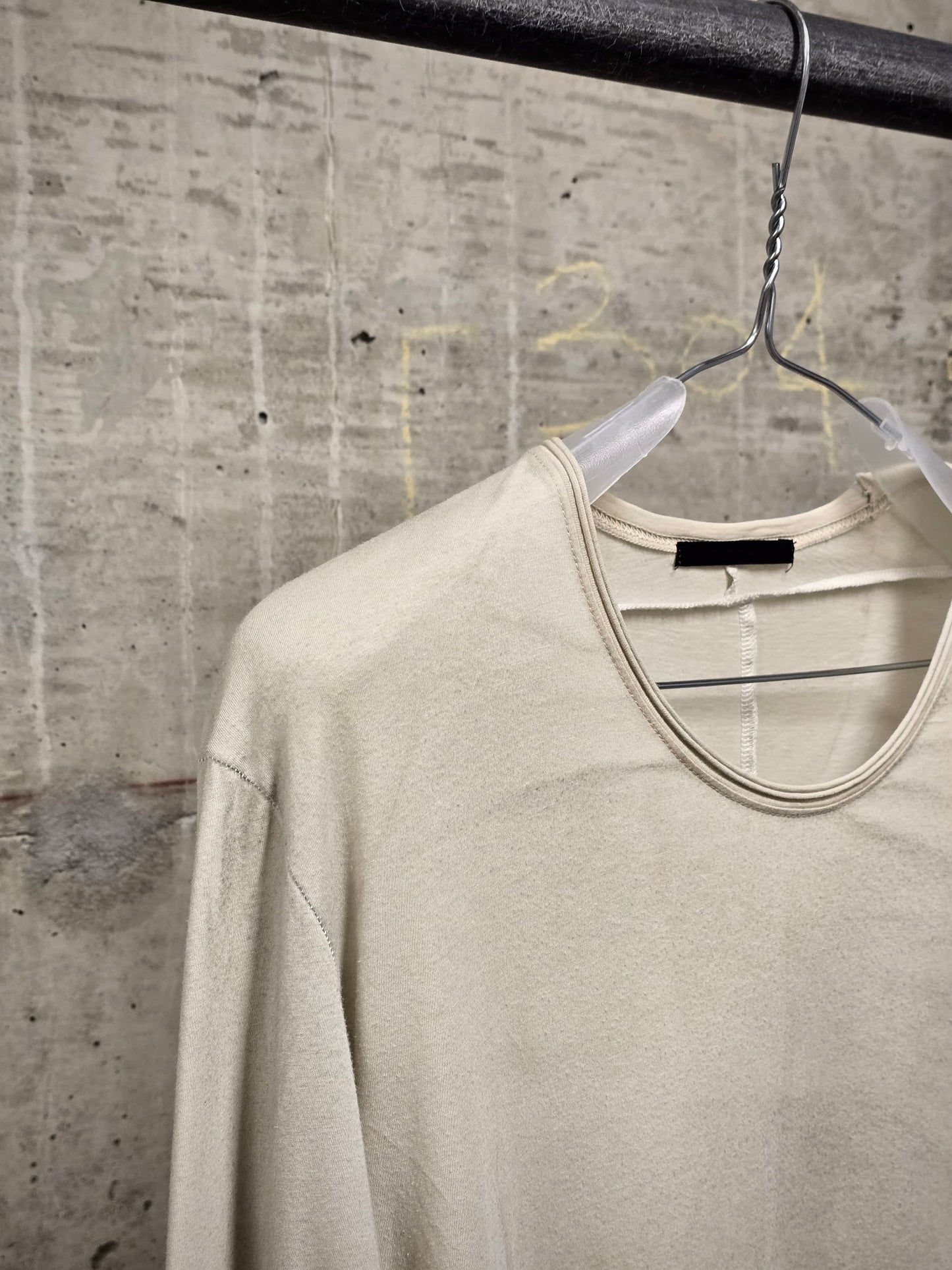 The Viridi-Anne Early 00s Overlock Garment Dyed Cotton Long-sleeves