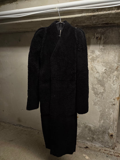 Rick Owens AW19 "LARRY" Legaspi Black Lamb Shearling Coat