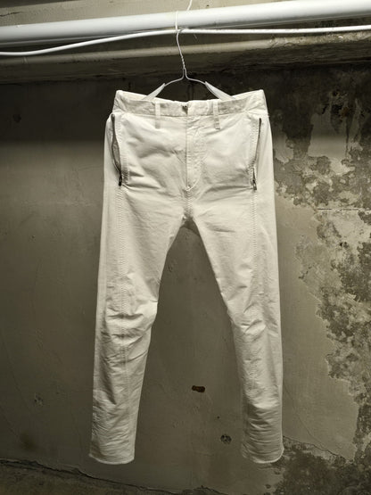 Carol Christian Poell 'PM/2671OD-IN BETWEEN/2' Object-dyed Visible Meltlock Front Zip Trousers | Archive Fashion Toronto