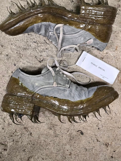 Carol Christian Poell 'AF/0900LR ROOMS-PTC/33' Object-dyed Kangaroo Leather Drip Derbies