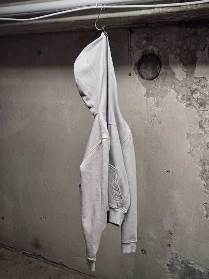 Gareth Pugh SS14 Light Grey Cotton Fleece Gimp Hoodie