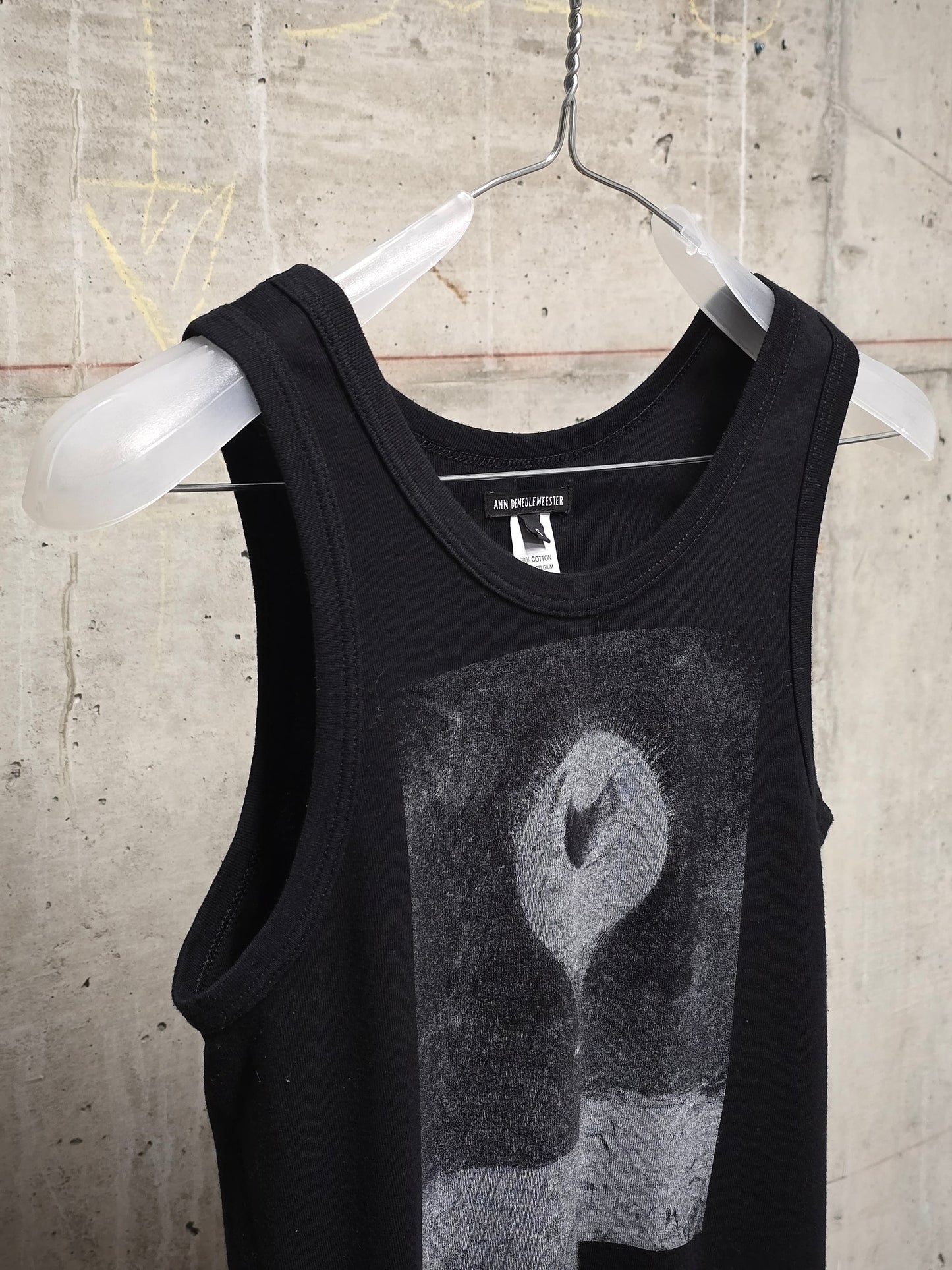 Ann Demeulemeester SS19 "The Eye, Like a Strange Balloon, Mounts Towards Infinity" Print Tank Top