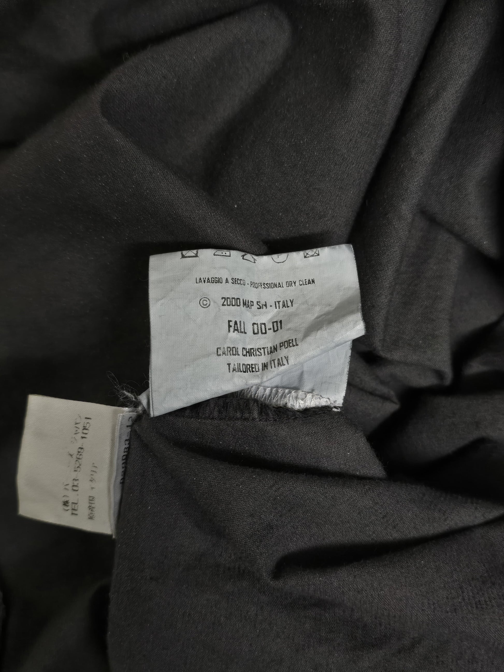 Carol Christian Poell AW00-01 "NEEDLE" Grey Corduroy Tank Top detail | DRIEW GARMENTS