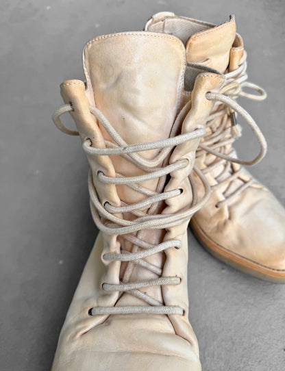 Carol Christian Poell 'AM/2609-IN CORS-PTC/03' Portable Paper Dart Officer Combat Boots