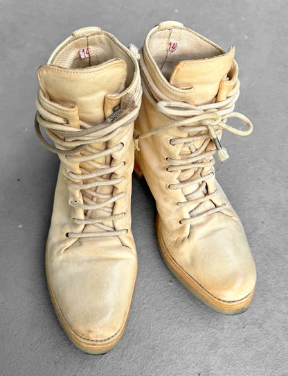 Carol Christian Poell 'AM/2609-IN CORS-PTC/03' Portable Paper Dart Officer Combat Boots