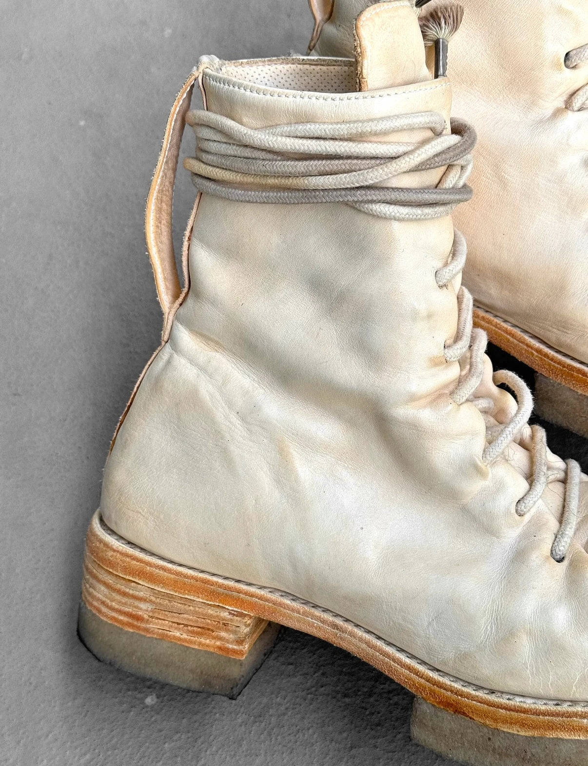 Carol Christian Poell 'AM/2609-IN CORS-PTC/03' Portable Paper Dart Officer Combat Boots