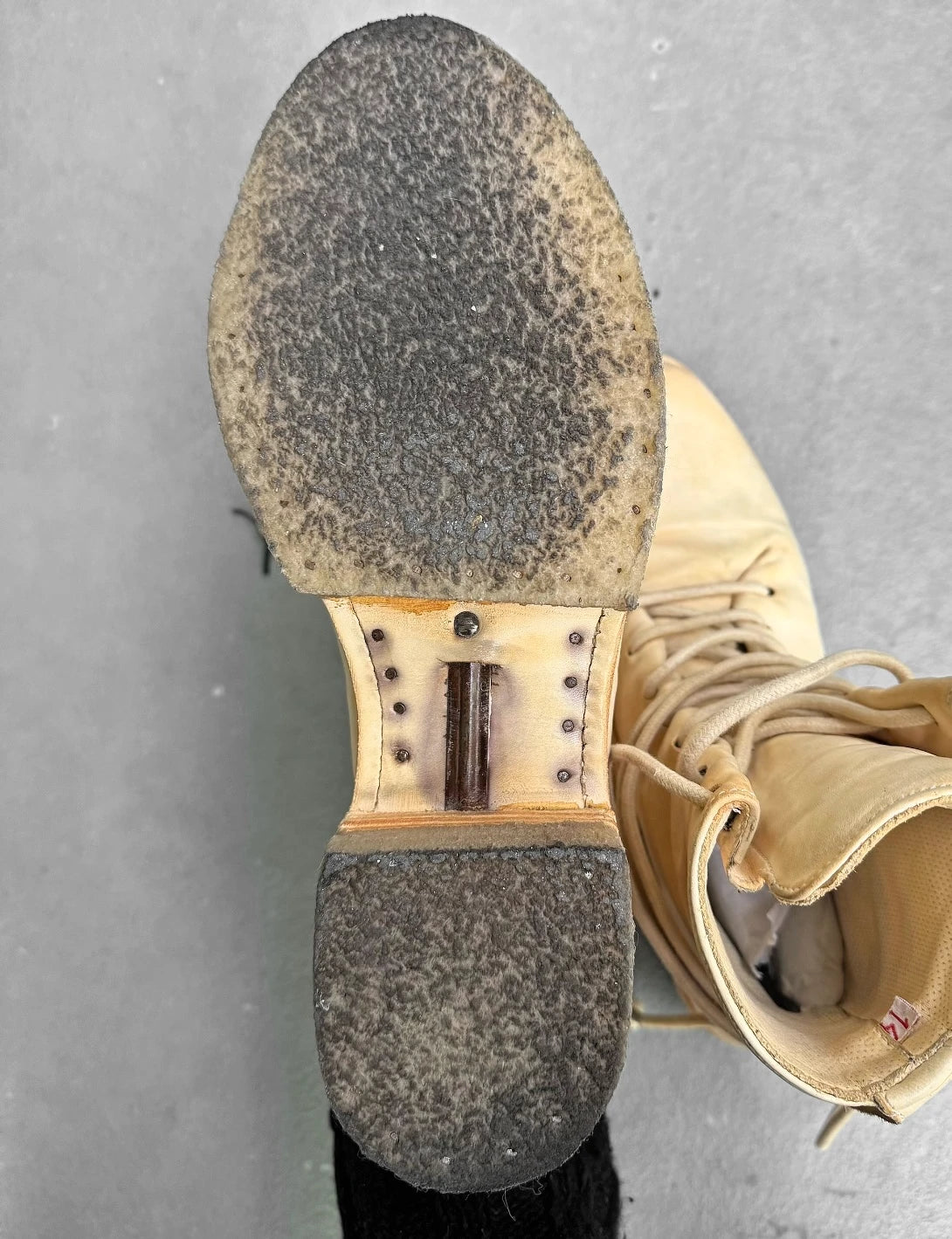 Carol Christian Poell 'AM/2609-IN CORS-PTC/03' Portable Paper Dart Officer Combat Boots