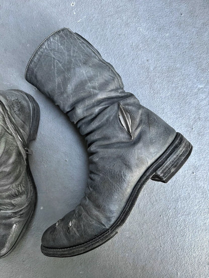 Carol Christian Poell ‘AM/2687P ROOMS-PTC/08’ Titanium Prosthetic Tornado Zip Boots