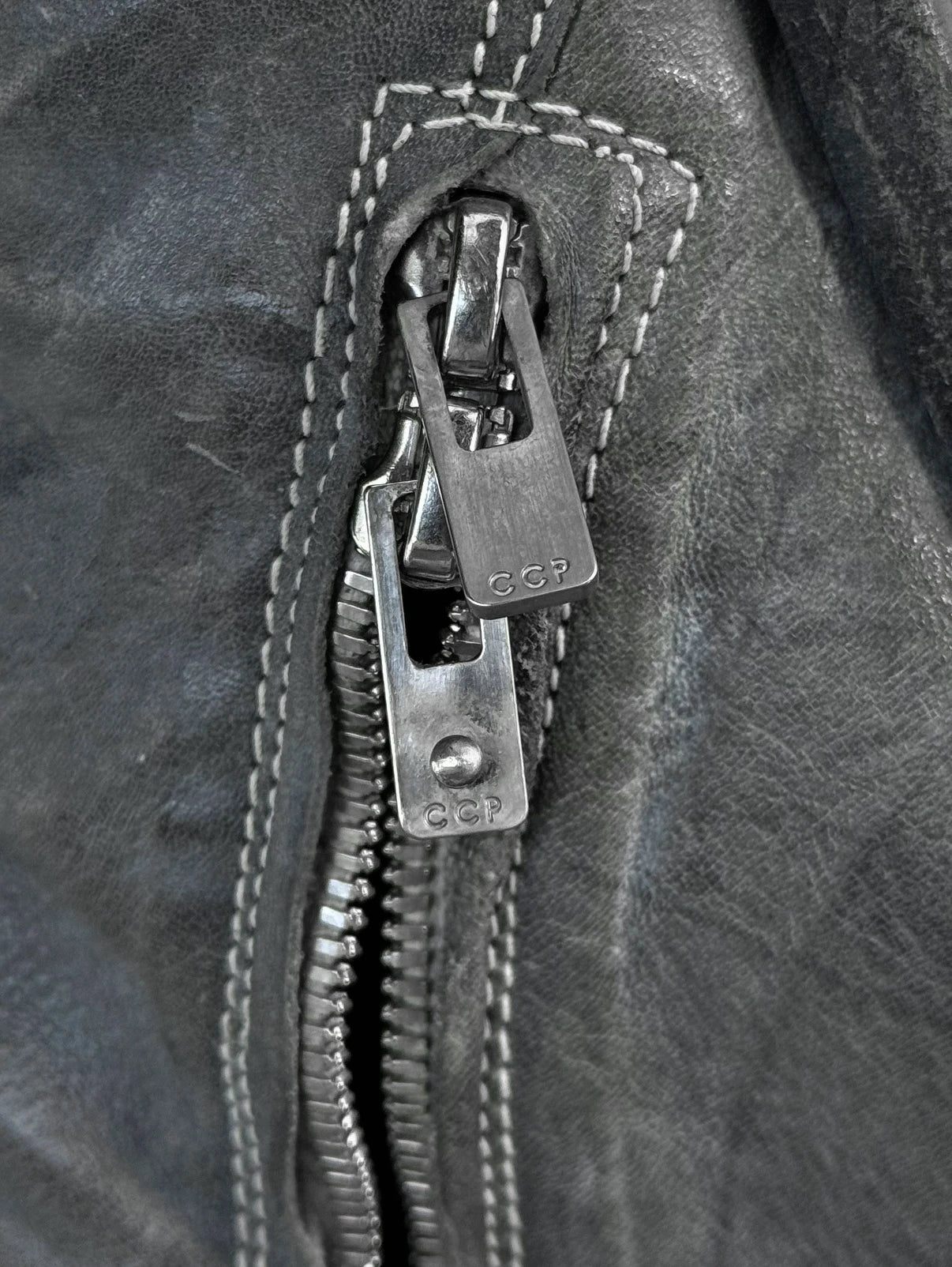 Carol Christian Poell ‘AM/2687P ROOMS-PTC/08’ Titanium Prosthetic Tornado Zip Boots