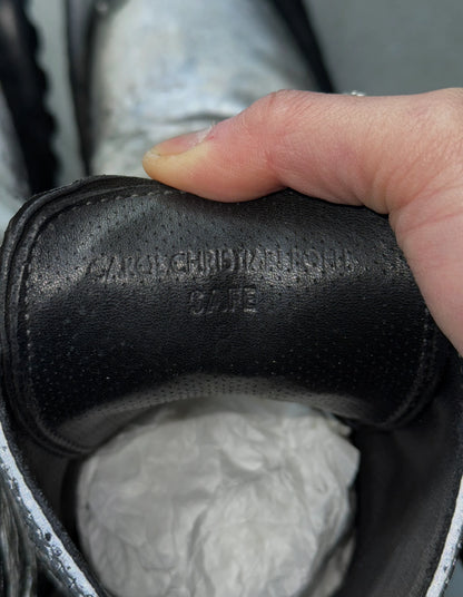 Carol Christian Poell ‘AM/2759P-IN XDERMA-PTC/010’ Reflective Kangaroo Leather Spur-Biter Prosthetic Buckle Drip Boots