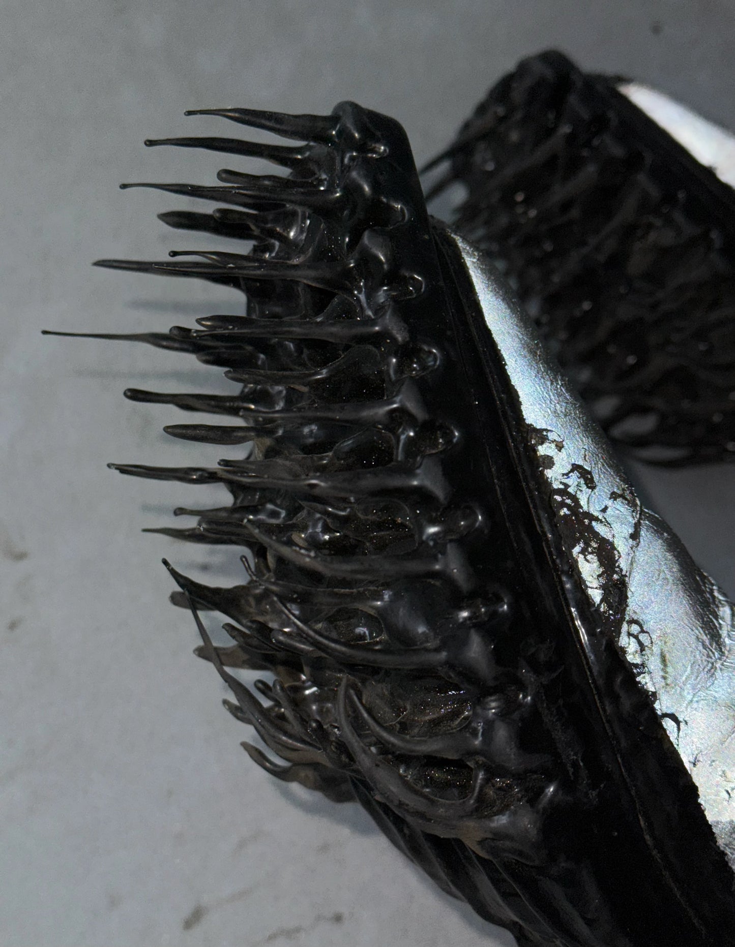 Carol Christian Poell ‘AM/2759P-IN XDERMA-PTC/010’ Reflective Kangaroo Leather Spur-Biter Prosthetic Buckle Drip Boots