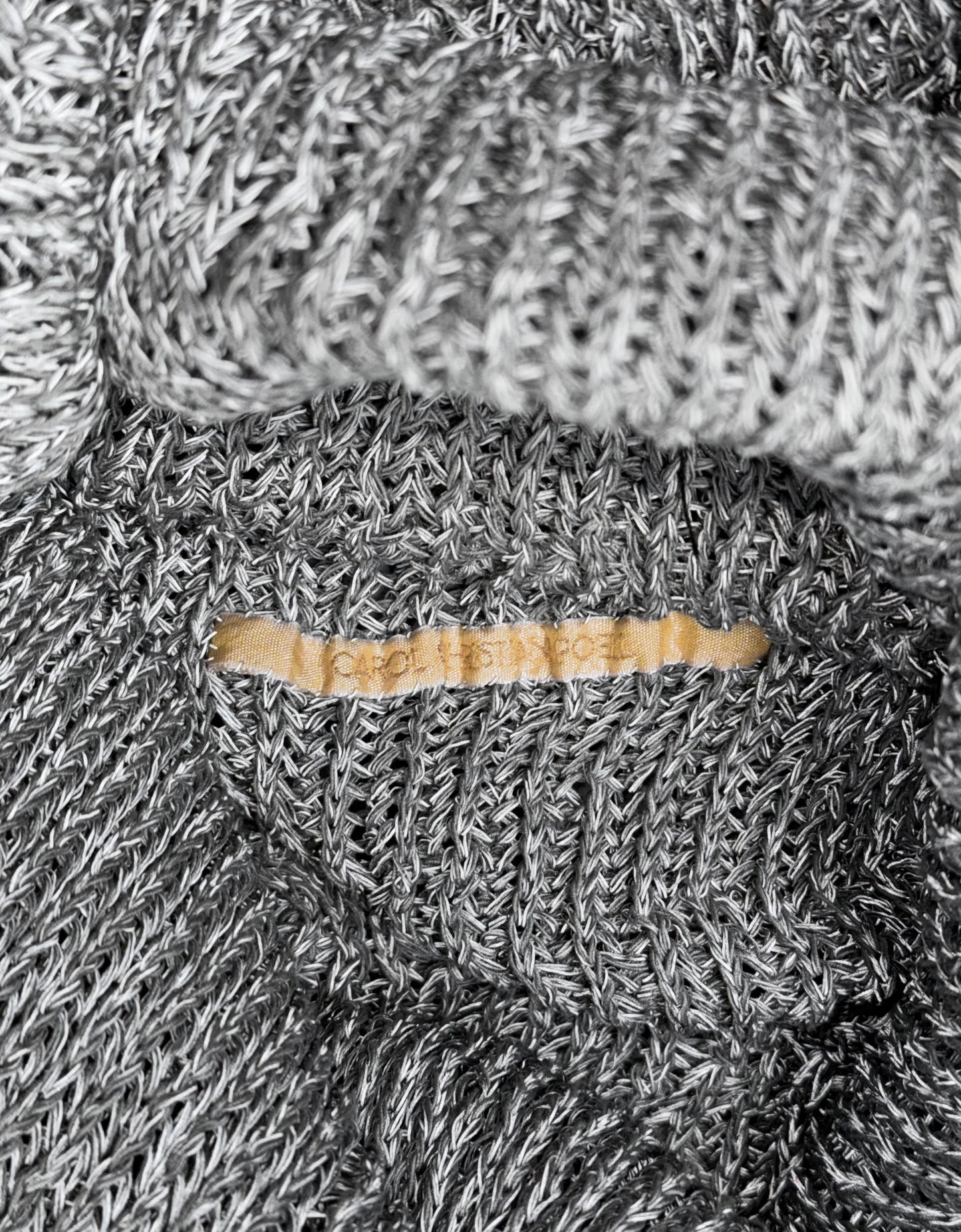 Carol Christian Poell 2010 ‘KM/2718-IN XΞNIT/3' XPOSED Reflective Knit Turtleneck Knit Sweater