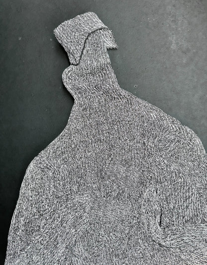 Carol Christian Poell 2010 ‘KM/2718-IN XΞNIT/3' XPOSED Reflective Knit Turtleneck Knit Sweater