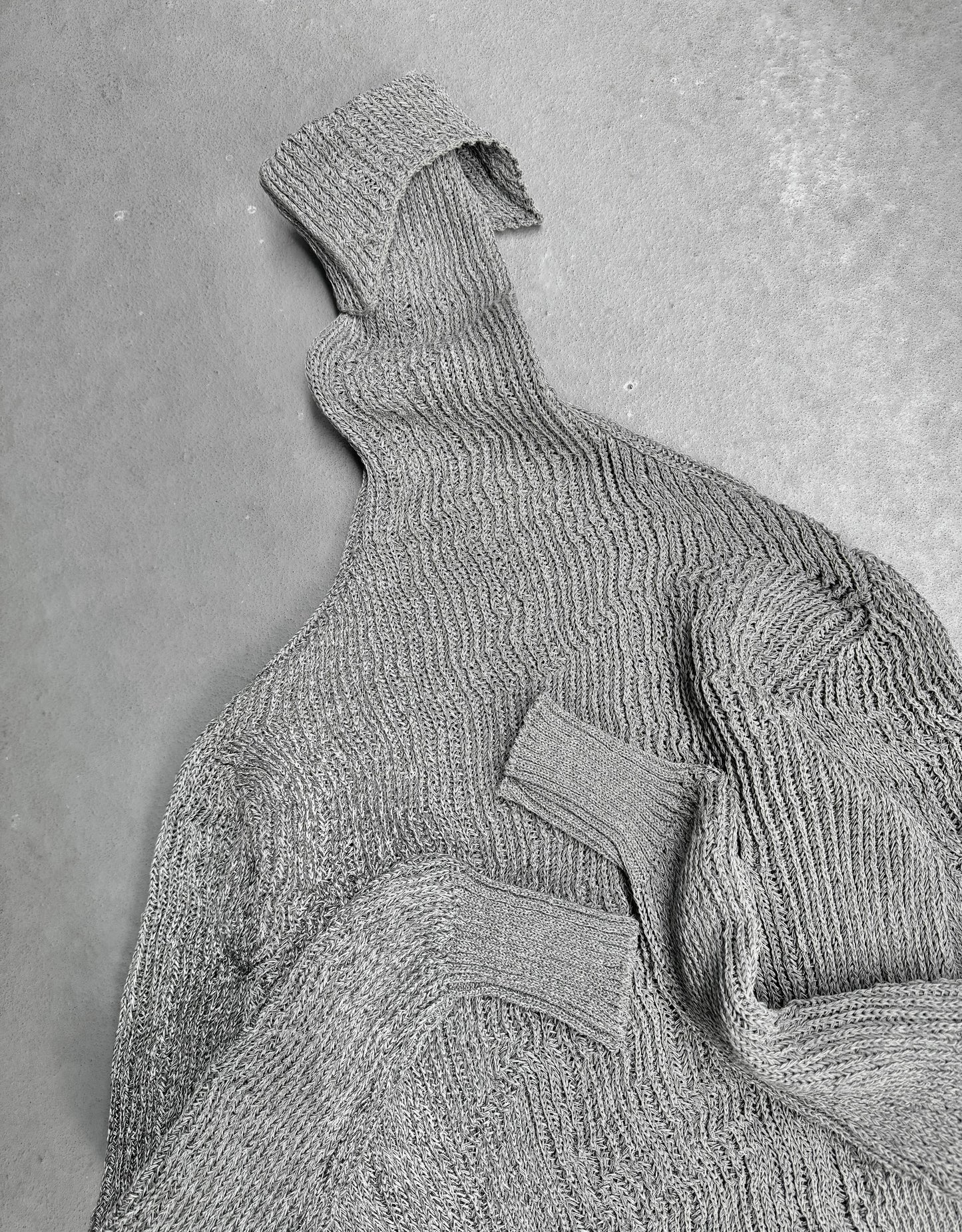 Carol Christian Poell 2010 ‘KM/2718-IN XΞNIT/3' XPOSED Reflective Knit Turtleneck Knit Sweater