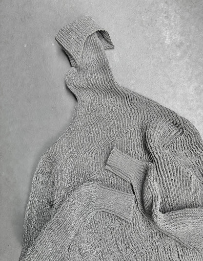 Carol Christian Poell 2010 ‘KM/2718-IN XΞNIT/3' XPOSED Reflective Knit Turtleneck Knit Sweater