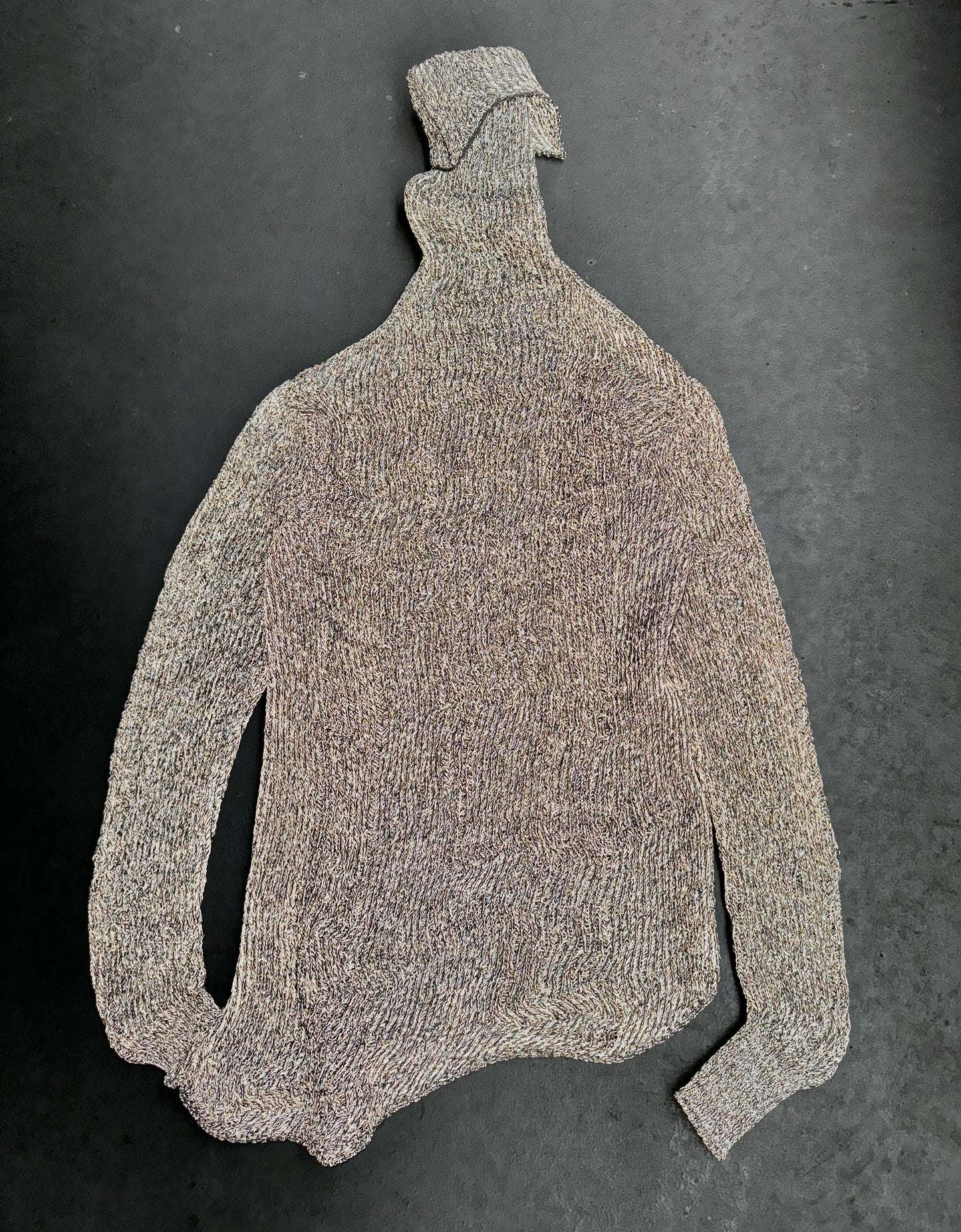 Carol Christian Poell 2010 ‘KM/2718-IN XΞNIT/3' XPOSED Reflective Knit Turtleneck Knit Sweater