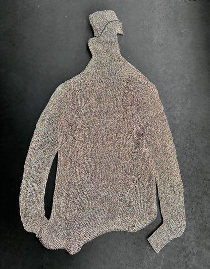 Carol Christian Poell 2010 ‘KM/2718-IN XΞNIT/3' XPOSED Reflective Knit Turtleneck Knit Sweater