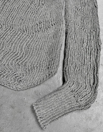 Carol Christian Poell 2010 ‘KM/2718-IN XΞNIT/3' XPOSED Reflective Knit Turtleneck Knit Sweater