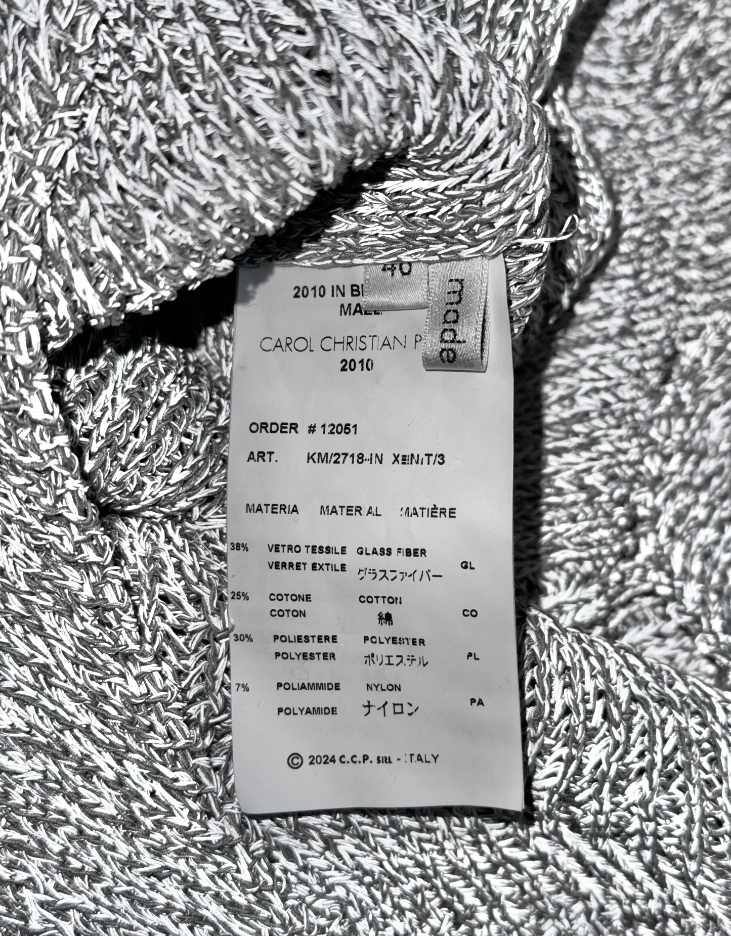 Carol Christian Poell 2010 ‘KM/2718-IN XΞNIT/3' XPOSED Reflective Knit Turtleneck Knit Sweater