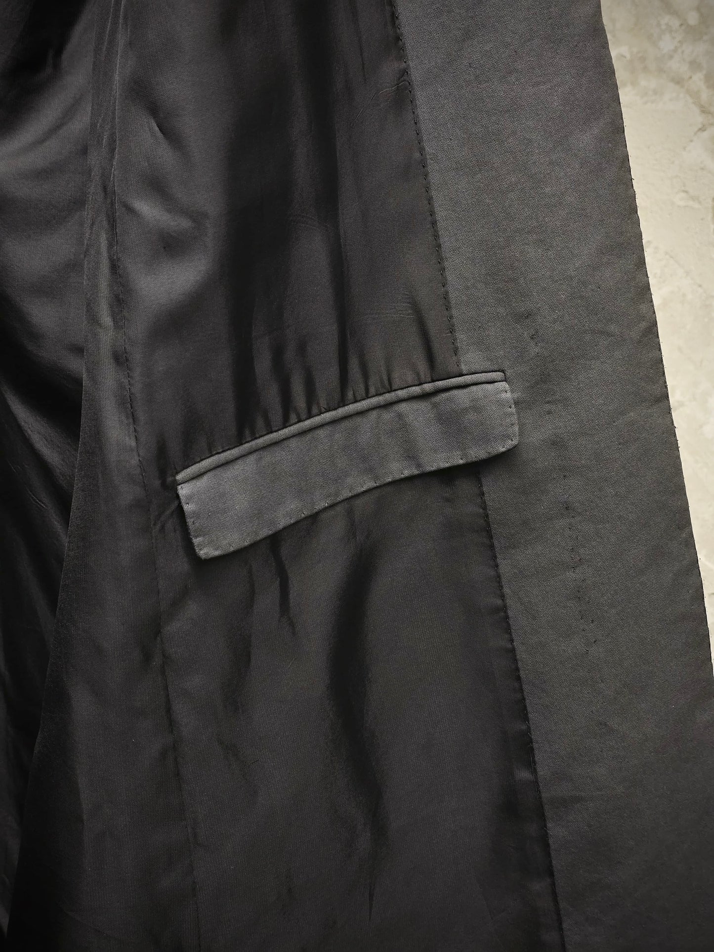 Carol Christian Poell SS00 Charcoal Grey Open-front Long Blazer