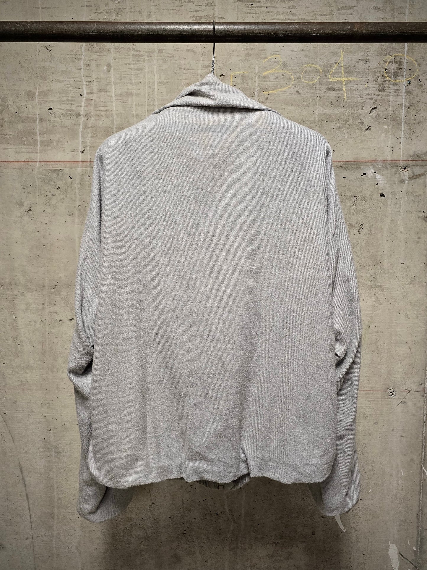 DEEPTI Graduate Collection 2005 Light Grey Cotton Cocoon Bomber Jacket