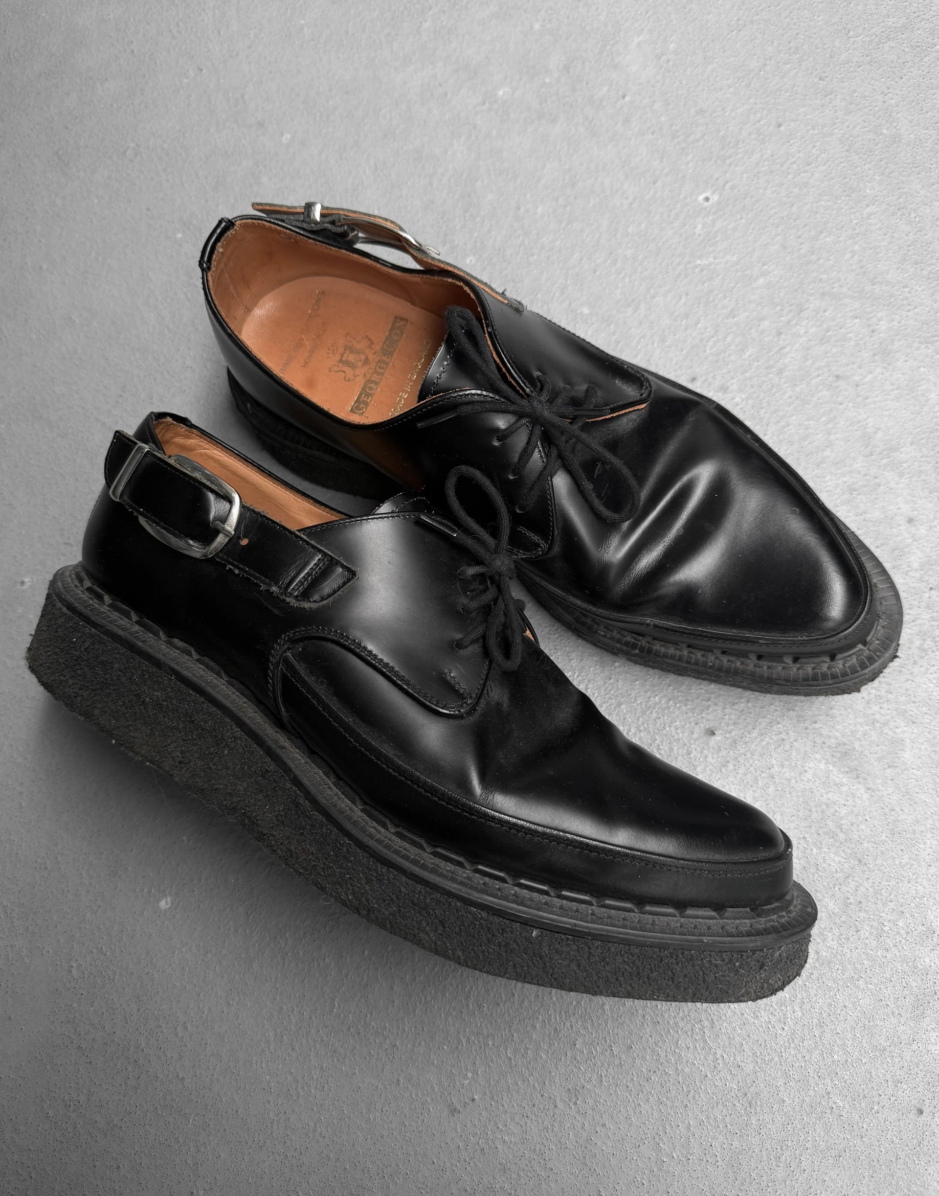 COMME des GARÇONS HOMME PLUS x George Cox AW17 Pointy Toe Crepe