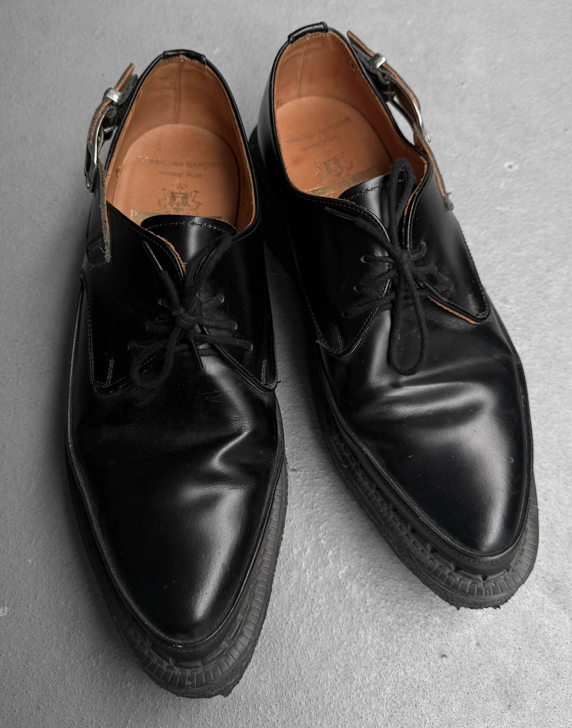 COMME des GARÇONS HOMME PLUS x George Cox AW17 Pointy Toe Crepe