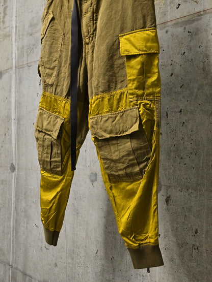 The Viridi-Anne SS22 Mustard Yellow Cargo Utility Jogger Pants