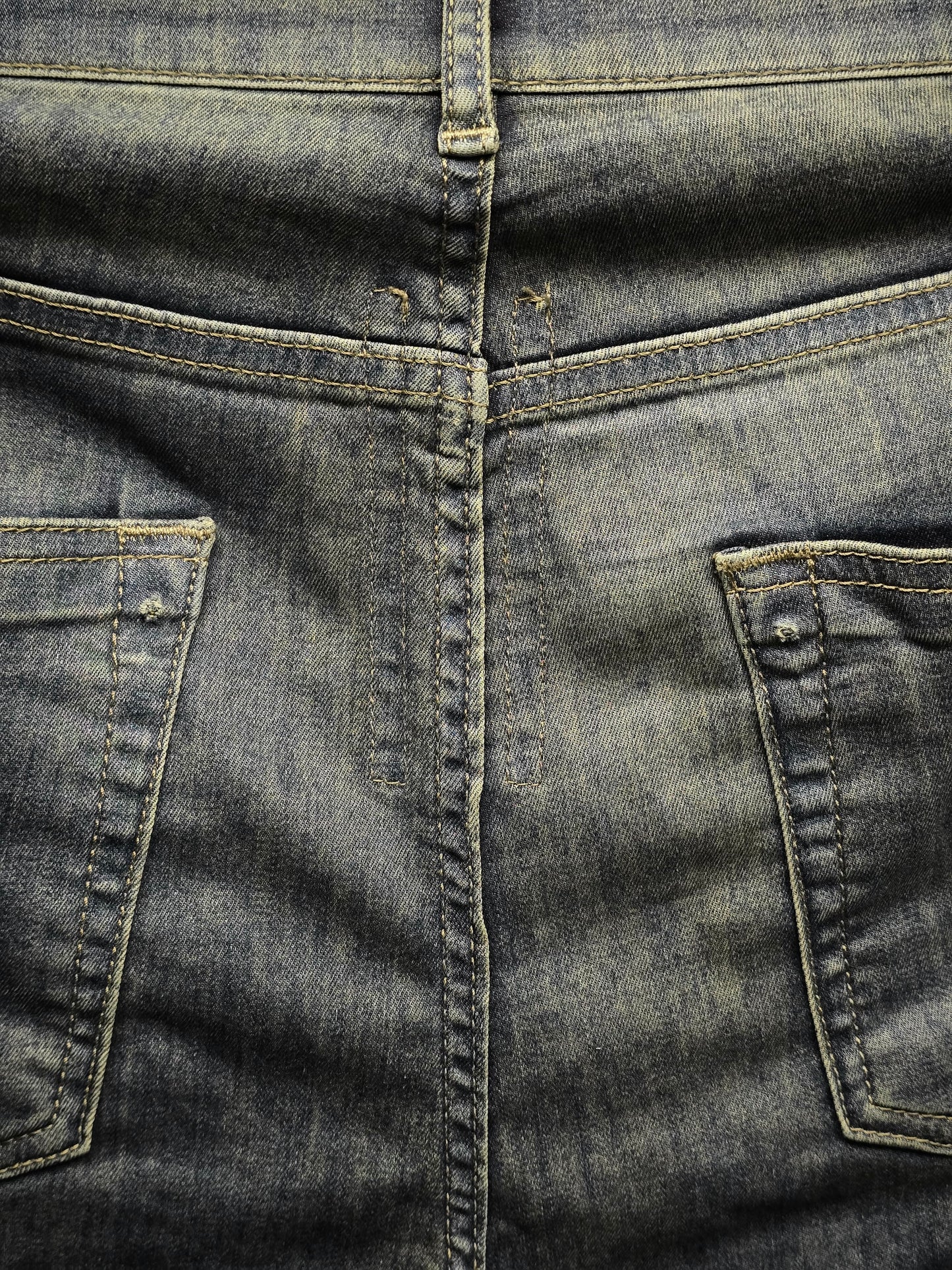 Rick Owens DRKSHDW SS19 "BABEL" HUSTLER 'Berlin Cropped Cut' Denim