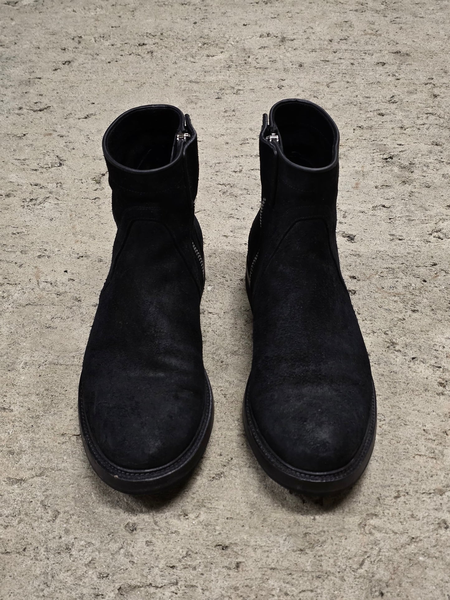 Rick Owens SS17 "WALRUS" Goodyear Flex Reverse Cow Leather Creeper Boots