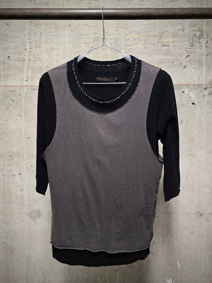 Undercover SS03 "SCAB" Double Layered 3/4 Sleeve T-Shirt