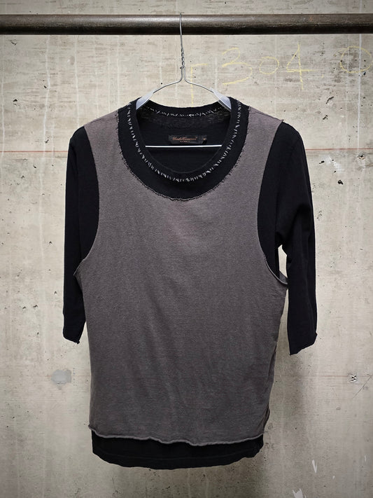 Undercover SS03 "SCAB" Double Layer 3/4 Sleeve T-Shirt