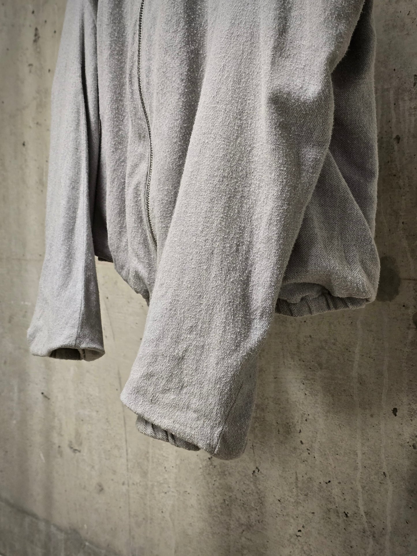 DEEPTI Graduate Collection 2005 Light Grey Cotton Cocoon Bomber Jacket