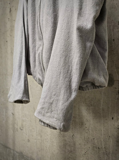 DEEPTI Graduate Collection 2005 Light Grey Cotton Cocoon Bomber Jacket