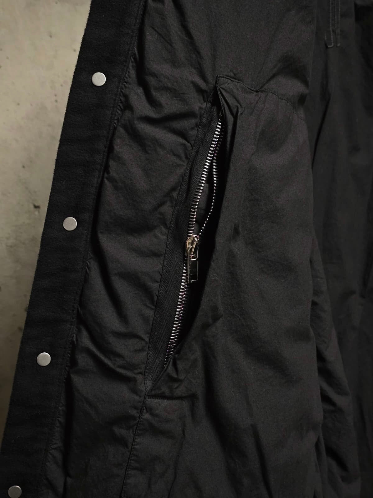 Rick Owens DRKSHDW AW24 "PORTERVILLE" Black Cotton Moleskin 'Outershirt'