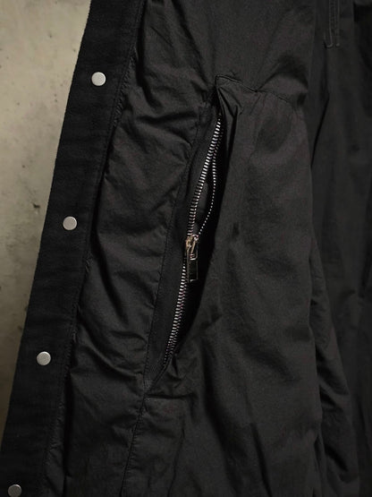 Rick Owens DRKSHDW AW24 "PORTERVILLE" Black Cotton Moleskin 'Outershirt'