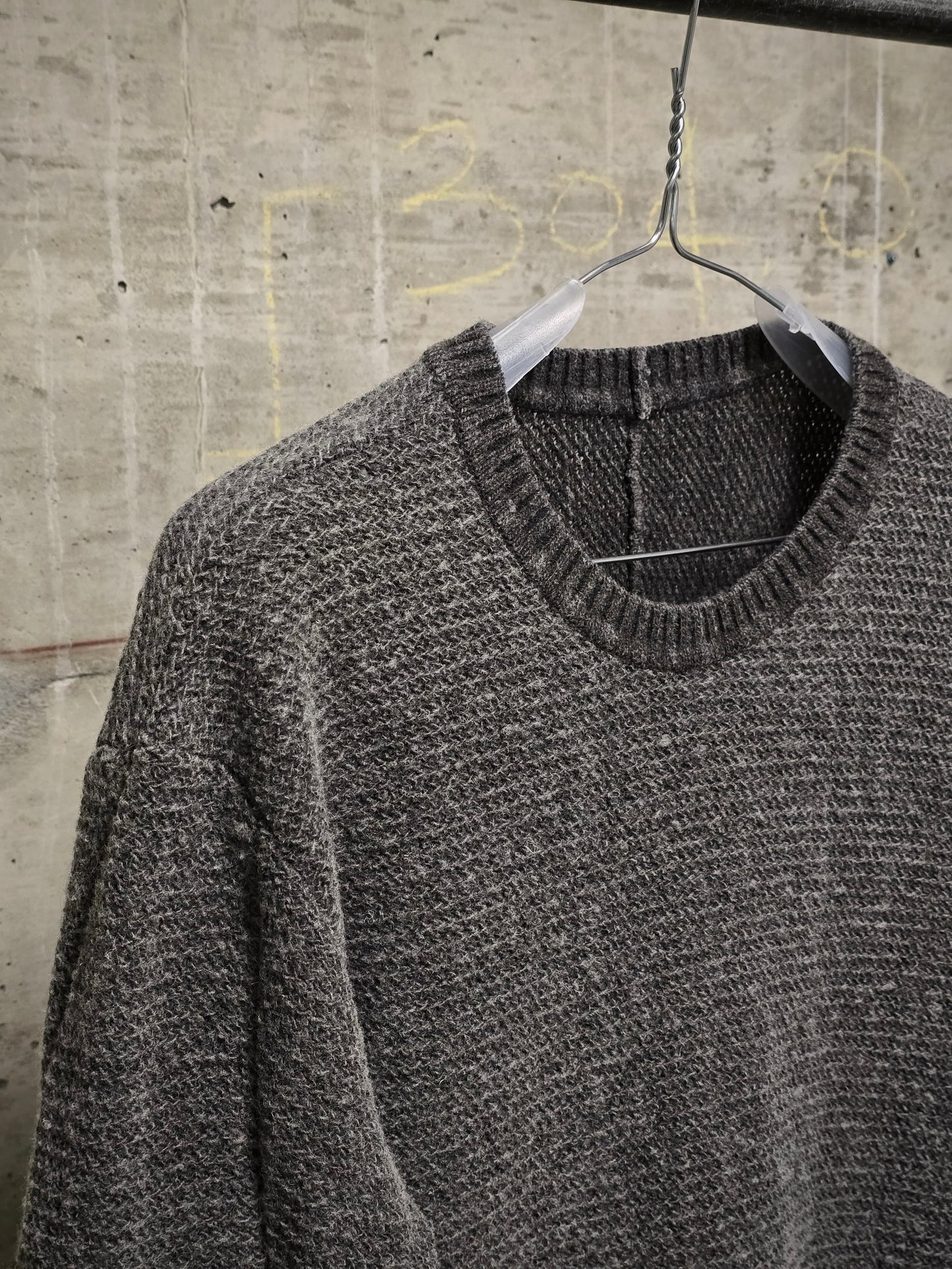 Taichi Murakami AW16-17 Grey Wool Ramie Knit Sweater
