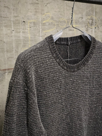 Taichi Murakami AW16-17 Grey Wool Ramie Knit Sweater