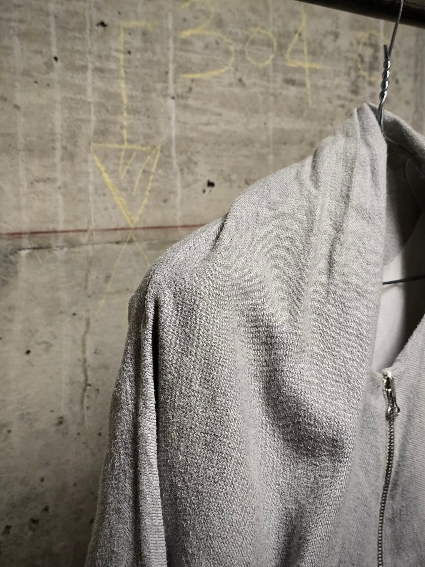 DEEPTI Graduate Collection 2005 Light Grey Cotton Cocoon Bomber Jacket