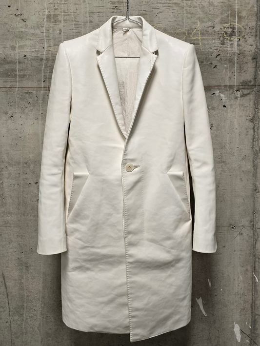 DEEPTI Collection °024-025 Special Order 'LJ-160 RAF-15 Long Leather 2-Button Jacket With Cutaway Detail