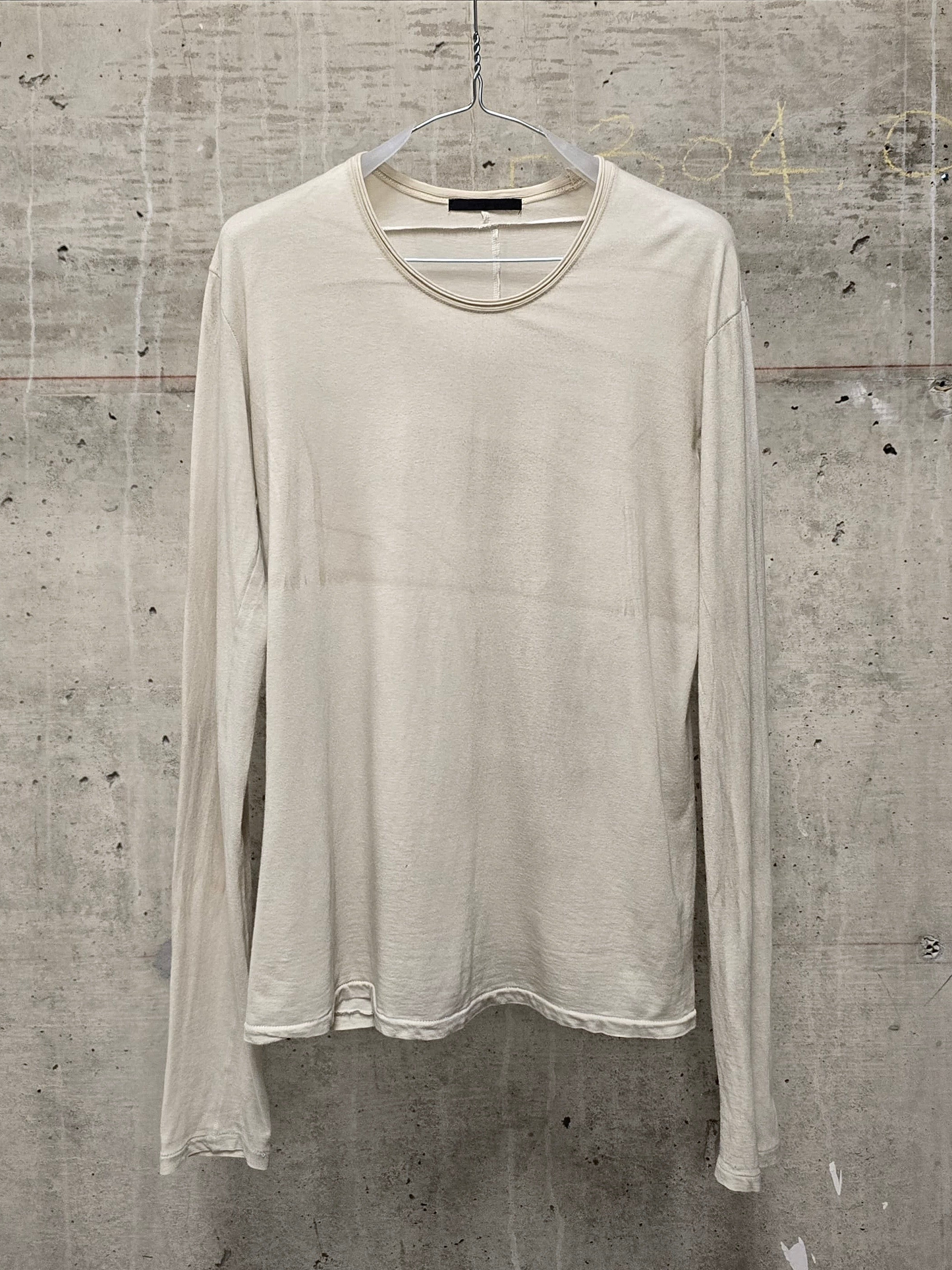 The Viridi-Anne Early 00s Overlock Garment Dyed Cotton Long-sleeves