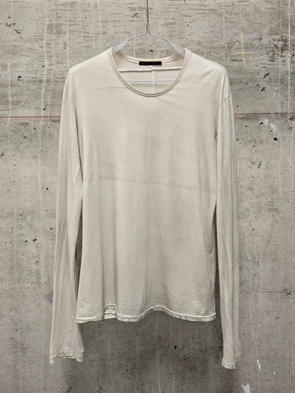 The Viridi-Anne Early 00s Overlock Garment Dyed Cotton Long-sleeves