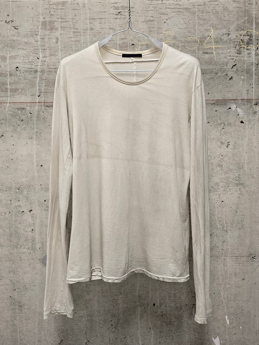The Viridi-Anne Early 00s Overlock Garment Dyed Cotton Long-sleeves