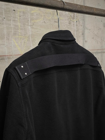 Rick Owens DRKSHDW AW24 "PORTERVILLE" Black Cotton Moleskin 'Outershirt'