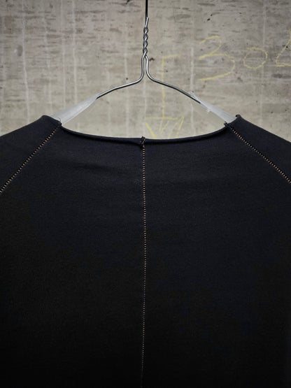 incarnation Anatomical Overlock Black Cotton Jersey T-shirt