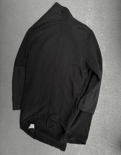 Black jacket on a gray textured background