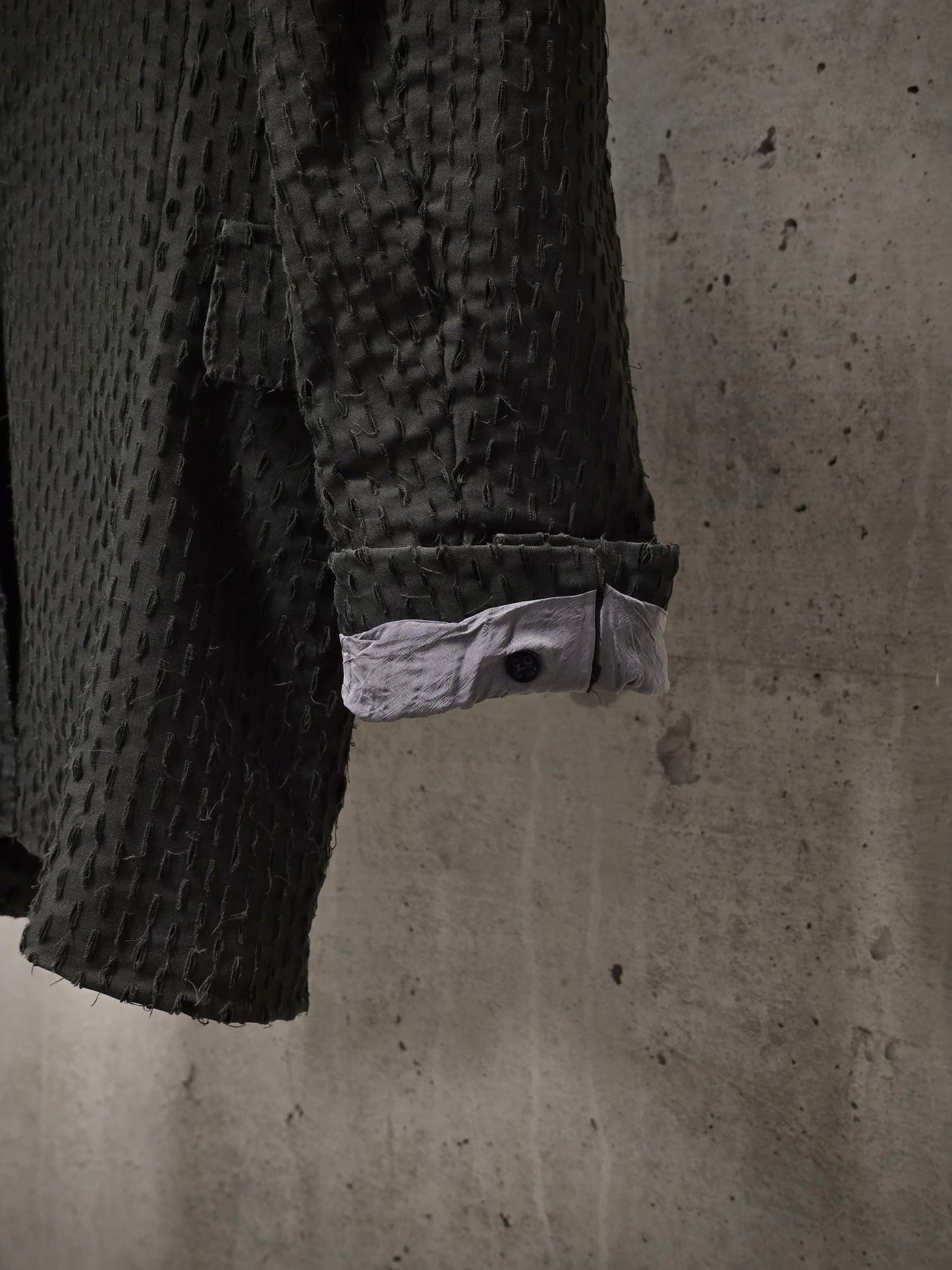 Carol Christian Poell SS02 "Traditional Escape" 'GM1590CUT' Dark Green Cut Out Blazer